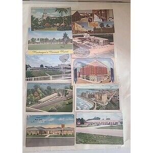 Lot of 18 Vintage Postcards - Hotels Motels Restaurants and Bars Posted Ephemera